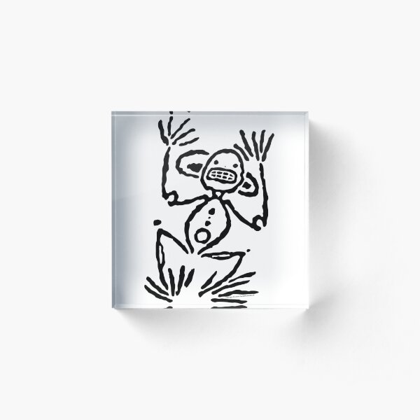 pictogram 5 in black Acrylic Block