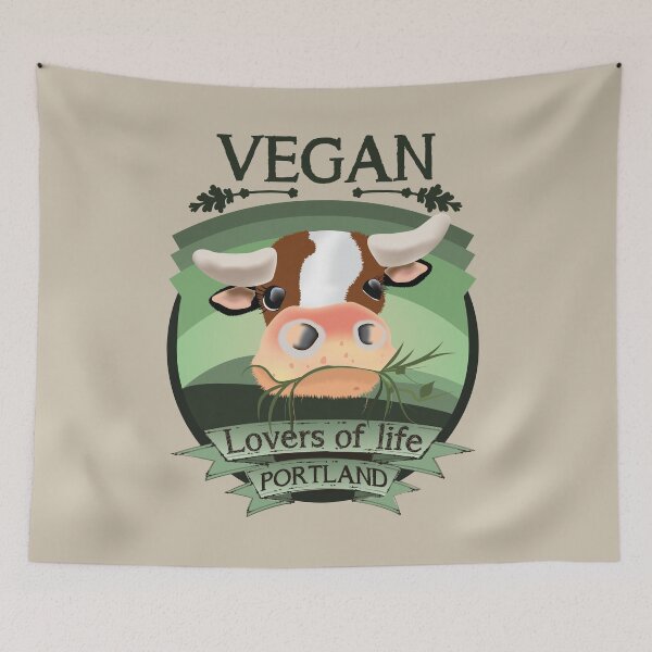 Item preview, Vegan - Lovers of life - Portland (dark lettering) designed and sold by Arteria Mix.