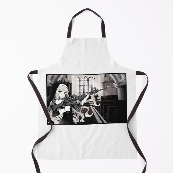Artikelvorschau, Anime Nun Mädchen mit einer Waffe T-Shirt entworfen und verkauft von CyberSchizoShop.