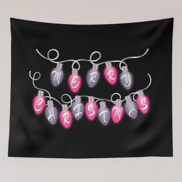 Item preview, Merry Christmas Lights Design pink designed and sold by Paula Helit.