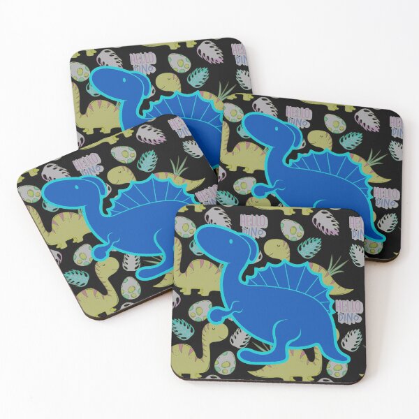 Item preview, Blue Dinosaur Emoji Pattern 11 designed and sold by kyds.