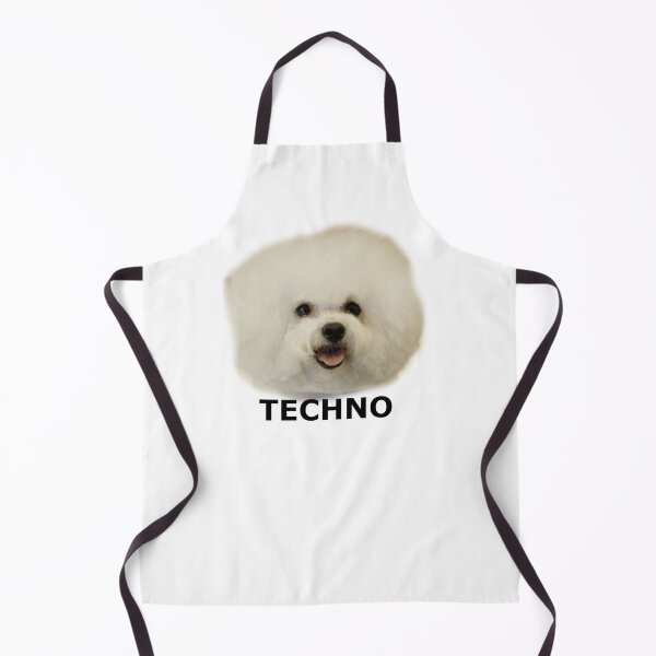 Item preview, white bichon frise techno cute design designed and sold by AllLeftSides42.
