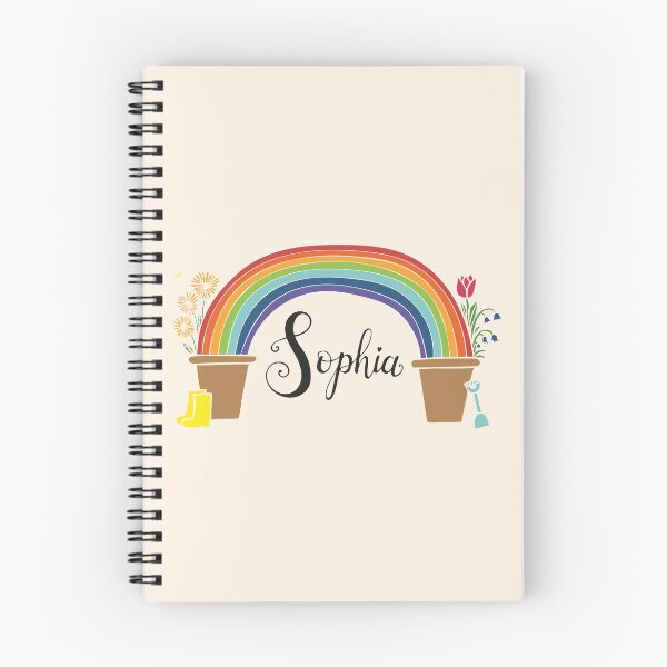 Item preview, Sophia - Rainbow Flowerpots Personalised Nursery Print designed and sold by abi bryan design.