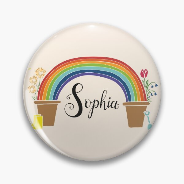 Item preview, Sophia - Rainbow Flowerpots Personalised Nursery Print designed and sold by abi bryan design.