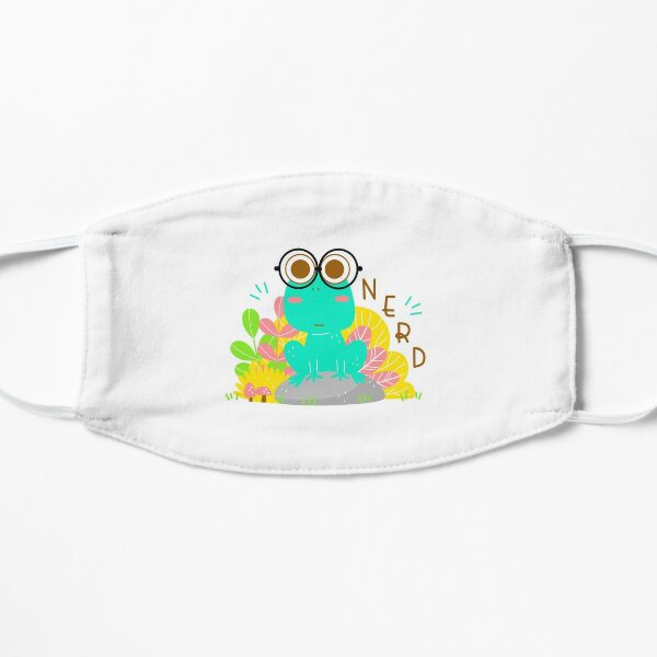 Nerd Frog Flat Mask