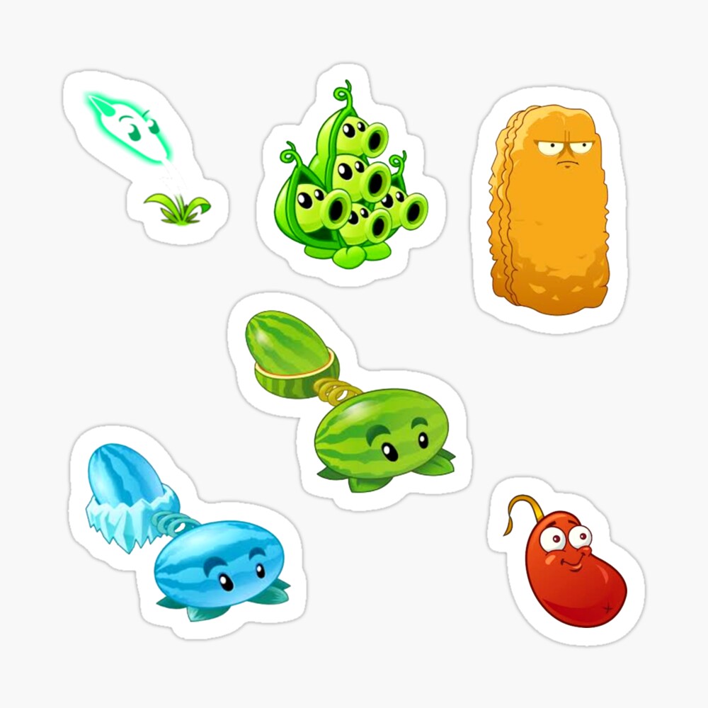 Plants Versus Zombies 2 Neon Mixtape Tour Plants Stickers Magnet for Sale  by Xavier Vandenberg