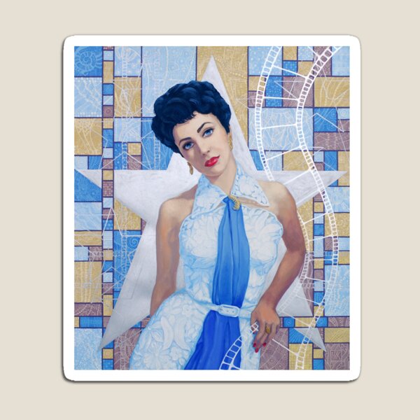 Elizabeth Taylor, Celebrity Portrait, Famous Woman, Old Hollywood Magnet