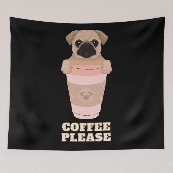 Item preview, Pug Coffee Please designed and sold by devilmaycorp.