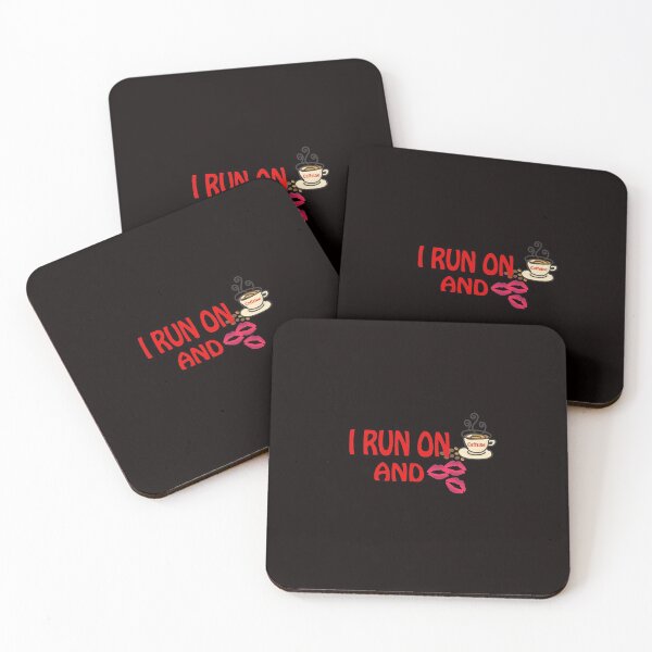 Item preview, I Run On Caffeine And Kisses Coffee Lover designed and sold by Zone-Graphics.