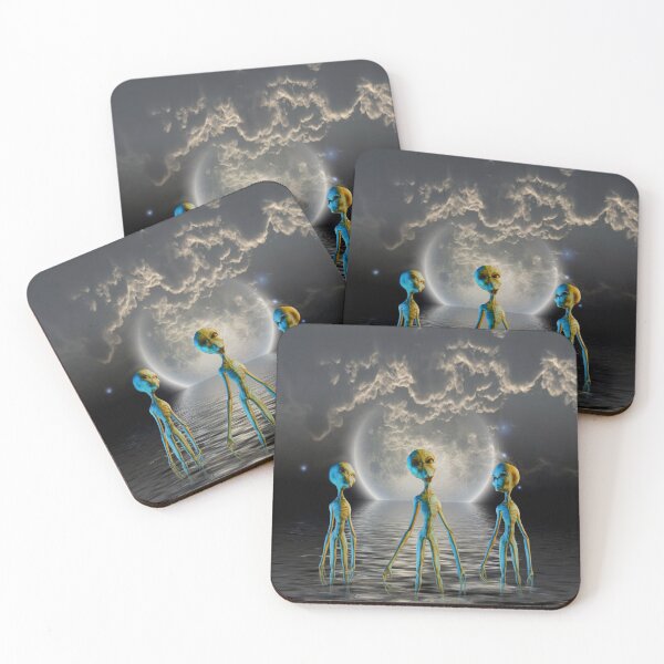 Item preview, Three aliens on water planet designed and sold by rolffimages.