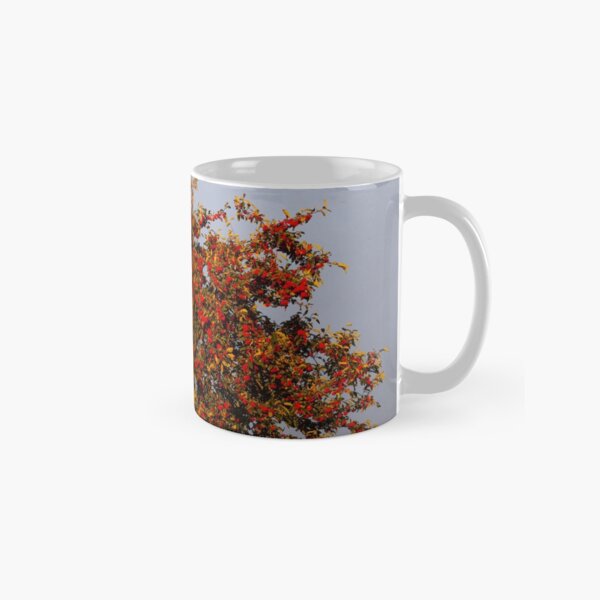 Item preview, Red Berries High in a Tree with a Winter Sky behind the tree designed and sold by Cameranick.