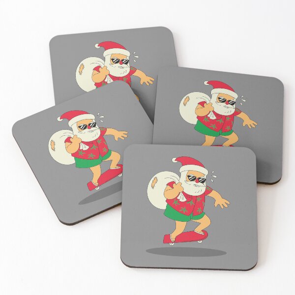 Item preview, Christmas Skateboarding Santa. Cool Gnarly Skateboarder Santa Christmas Skater Design designed and sold by UrTops.