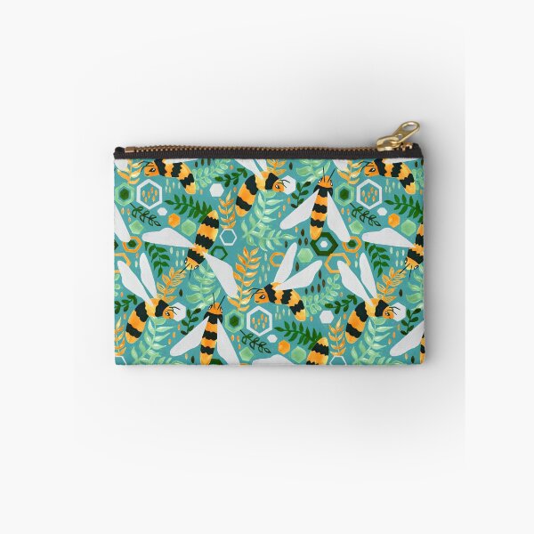 Item preview, Friendly Gouache Bees - Greens designed and sold by TigaTiga.