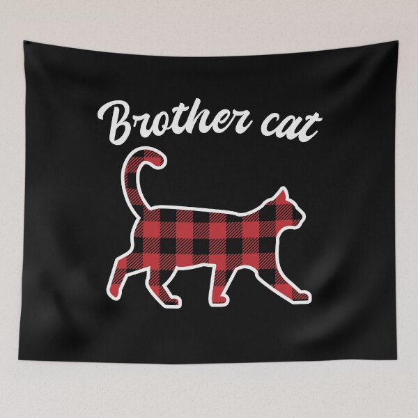 Item preview, CHRISTMAS CAT FAMILY MATCHING, CAT BROTHER, RED AND BLACK PLAID, BUFFALO PLAID, CHRISTMAS PAJAMA BROTHER designed and sold by TheFirstOne.