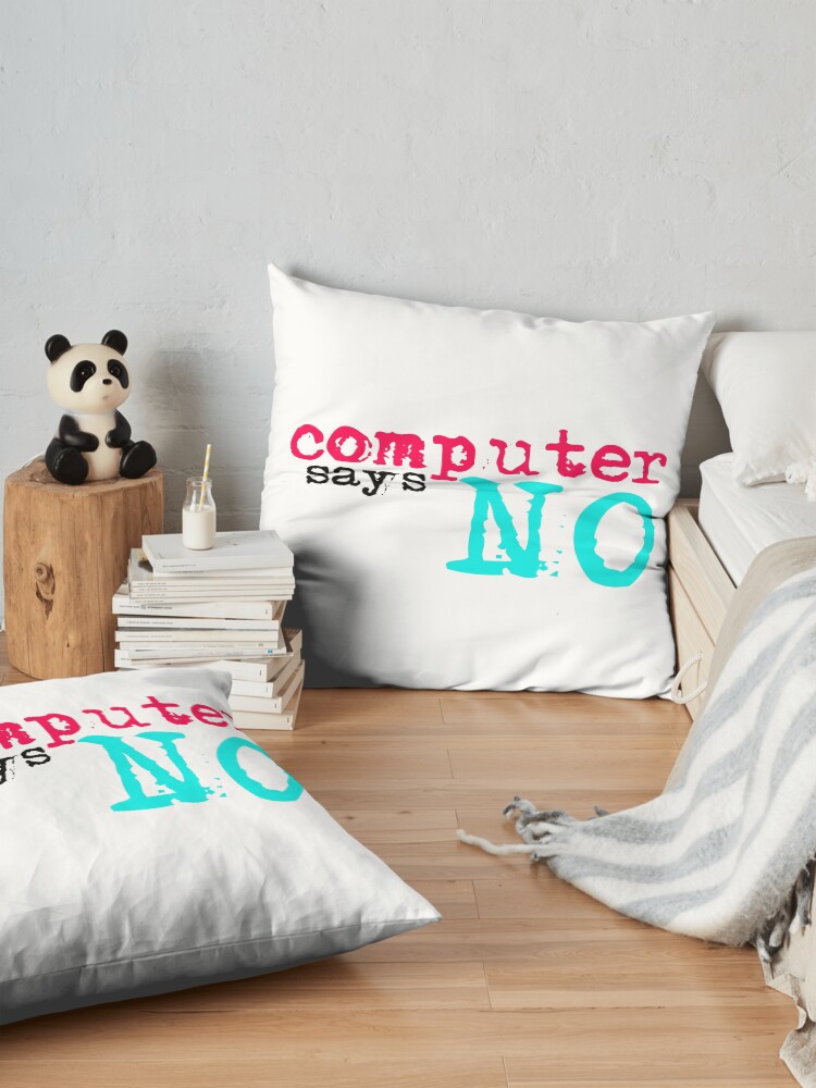 Alternate view of Computer says no - tiktok Floor Pillow
