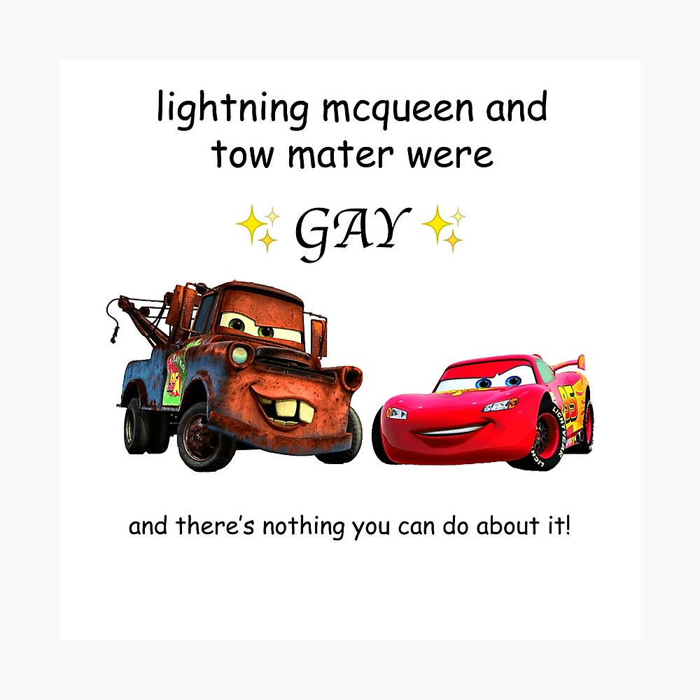 lightning McQueen and tow mater were gay