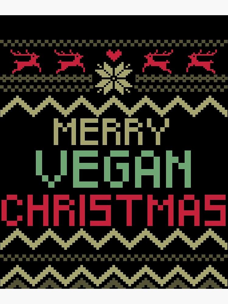 Merry Vegan Christmas, Vegan Christmas, Ugly Vegan Christmas Sweater  Postcard