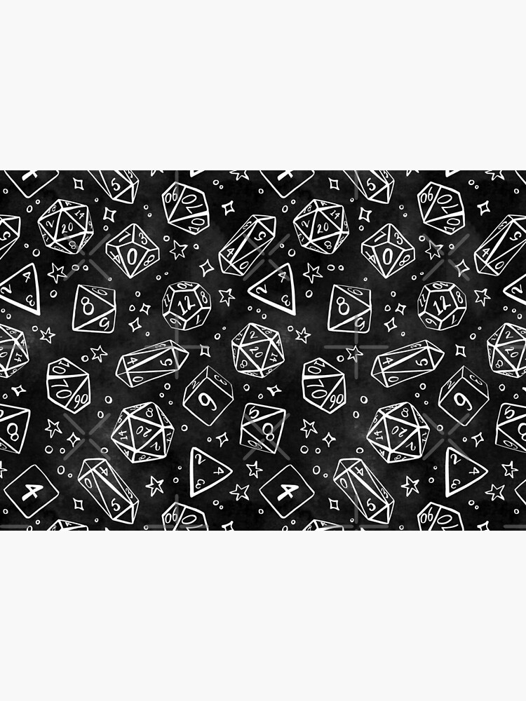 Watercolor Line Art Dice - Black by annieparsons