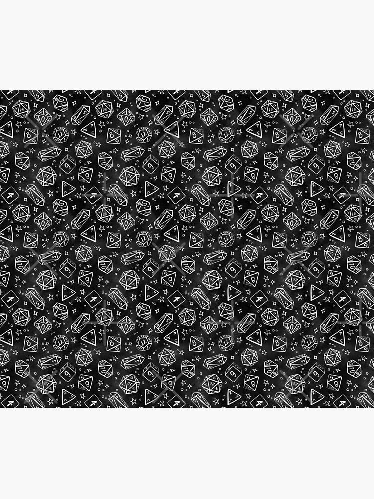 Watercolor Line Art Dice - Black by annieparsons