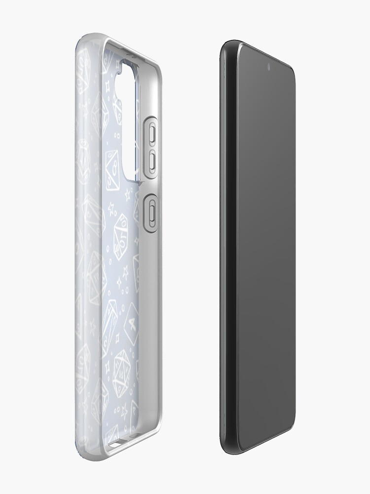 Alternate view of Watercolor Line Art Dice - Blue Case & Skin for Samsung Galaxy
