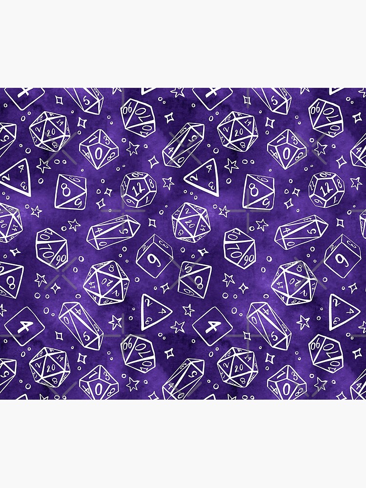 Watercolor Line Art Dice - Purple by annieparsons
