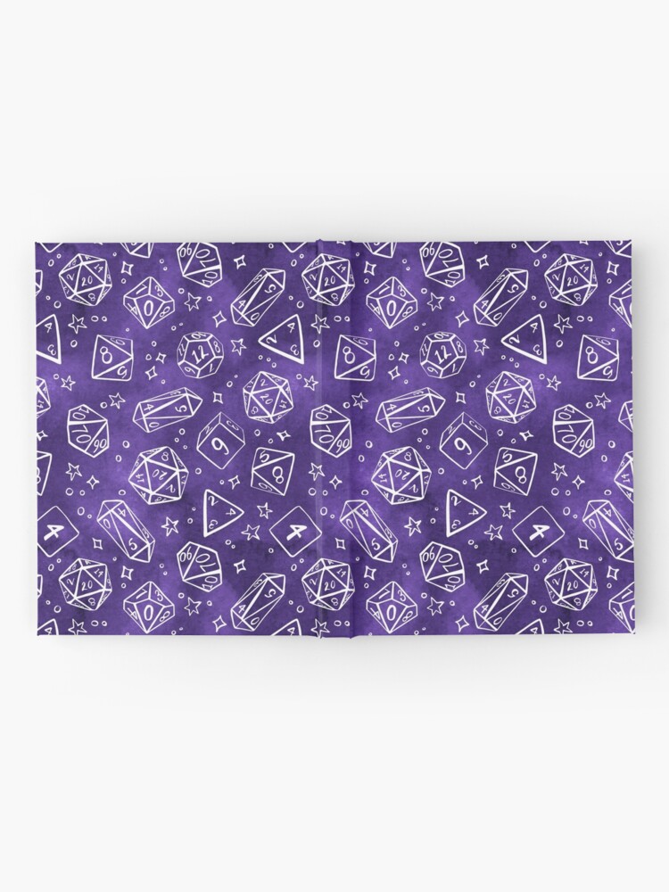 Alternate view of Watercolor Line Art Dice - Purple Hardcover Journal