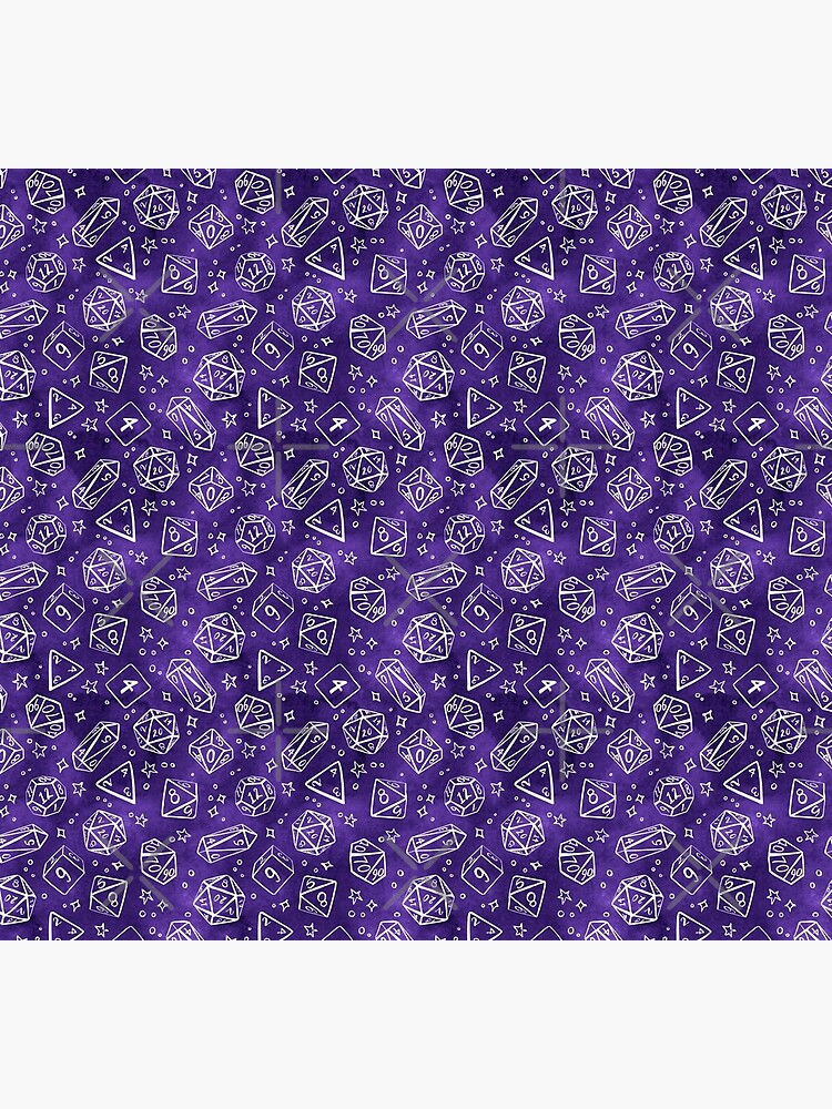 Watercolor Line Art Dice - Purple by annieparsons
