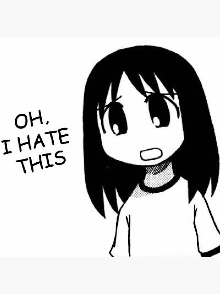 Osaka - "I hate this" Manga Face Mask [2020 Update] Sticker