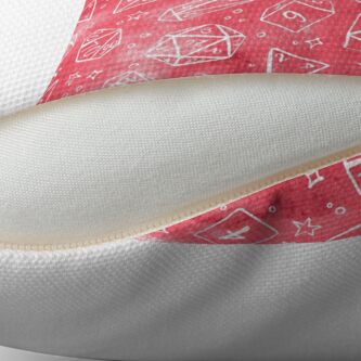 Alternate view of Watercolor Line Art Dice - Pink Throw Pillow