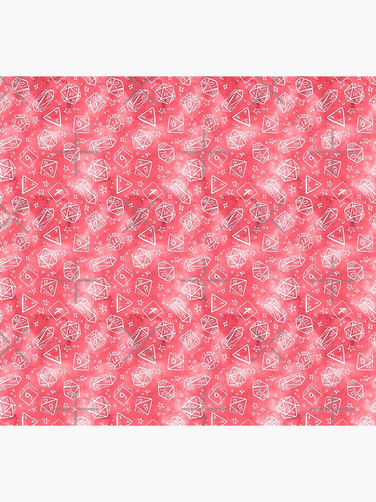 Watercolor Line Art Dice - Pink by annieparsons