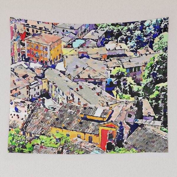 Item preview, Brisighella: top view of the village designed and sold by Giuseppe Cocco.