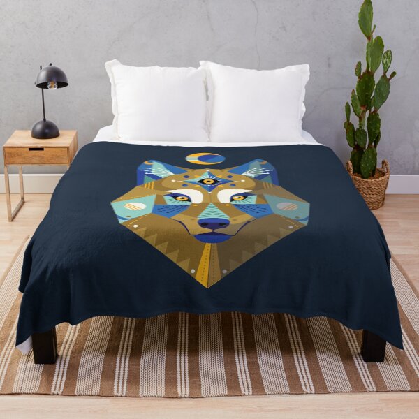 Item preview, The Midnight Hunter - Geometric Wolf designed and sold by VivtheFish.