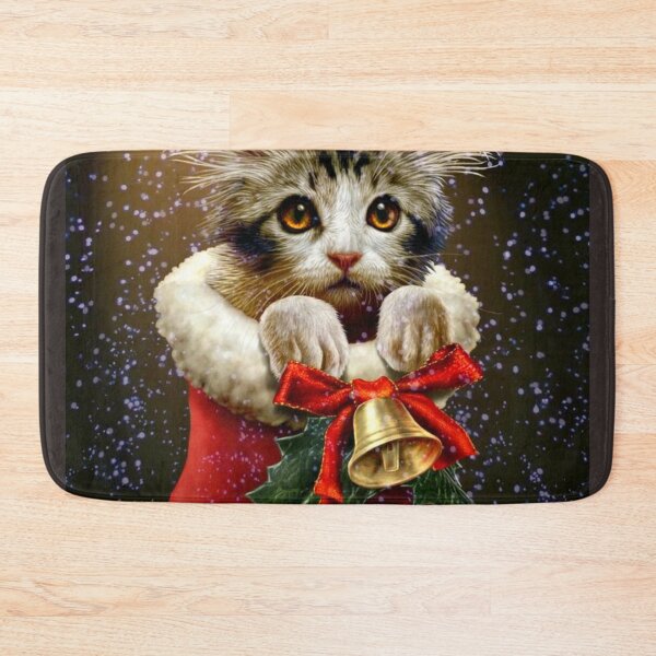 Item preview, Christmas bell with cute kitty designed and sold by Hinakhan59241.