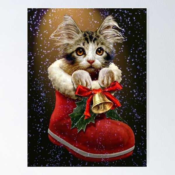 Item preview, Christmas bell with cute kitty designed and sold by Hinakhan59241.