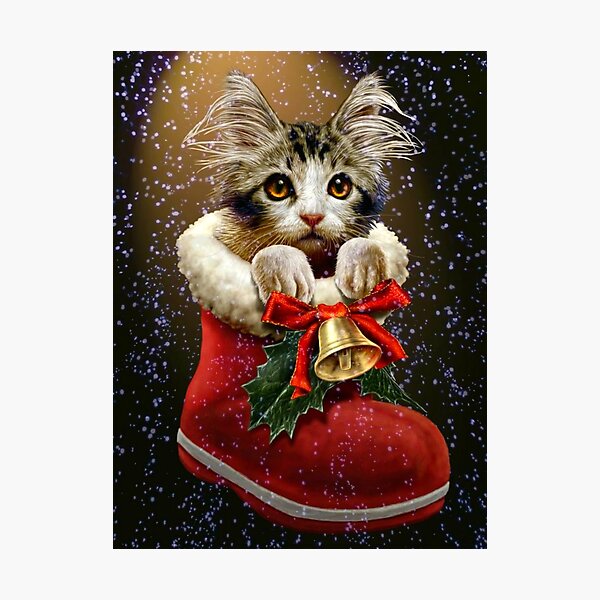 Item preview, Christmas bell with cute kitty designed and sold by Hinakhan59241.