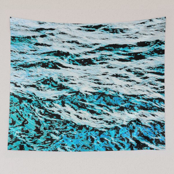 Item preview, Blue Ocean Water Sketch designed and sold by bubble-bulb.
