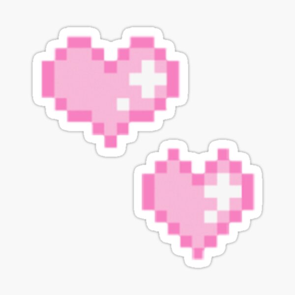 Item preview, pixel art pink hearts aesthetic designed and sold by eggsayshi.
