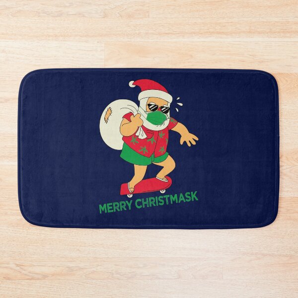 Item preview, Quarantine Christmas Skateboarding Santa. Cool Gnarly Skateboarder Santa Christmas Skater Wearing Face Mask designed and sold by UrTops.