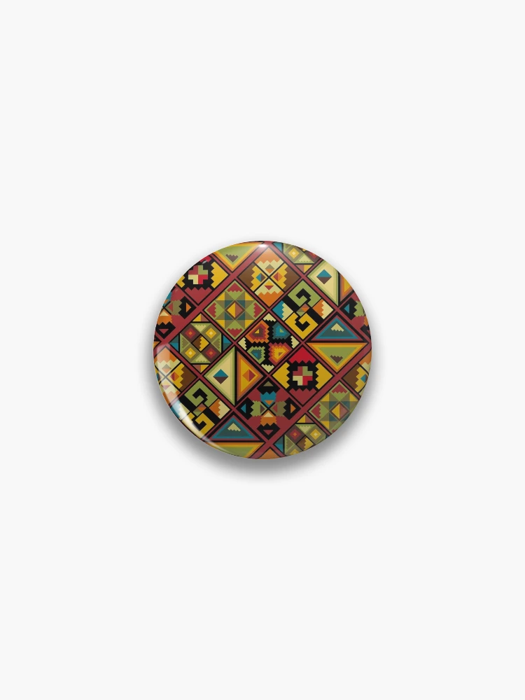 Thumbnail 1 of 3, Pin, Chex Pattern designed and sold by printerrs.