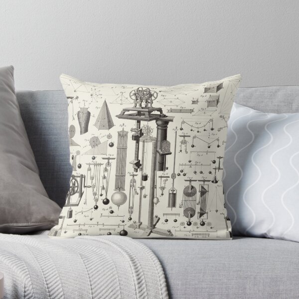 Vintage Science and Engineering Poster Throw Pillow