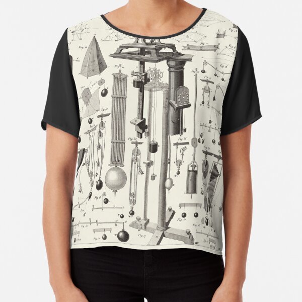 Vintage Science and Engineering Poster Chiffon Top