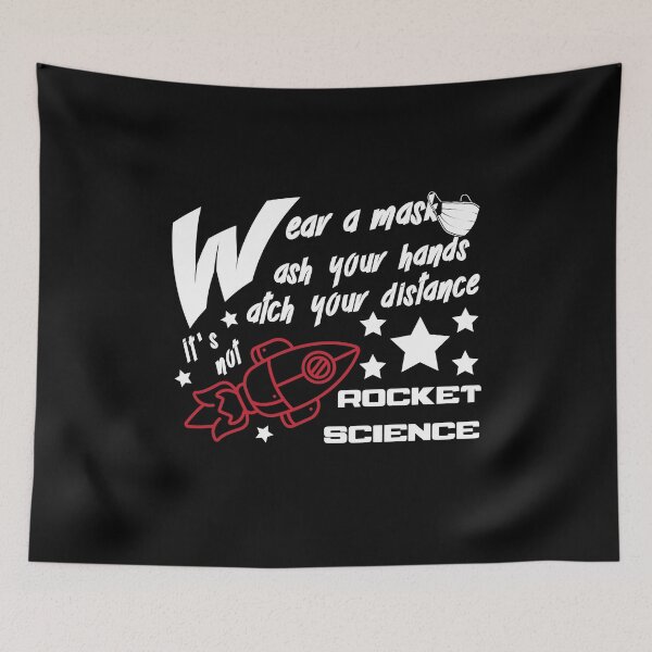 Item preview, Corona Rules Are Not Rocket Science Mask Distance designed and sold by OmmeDesigns.