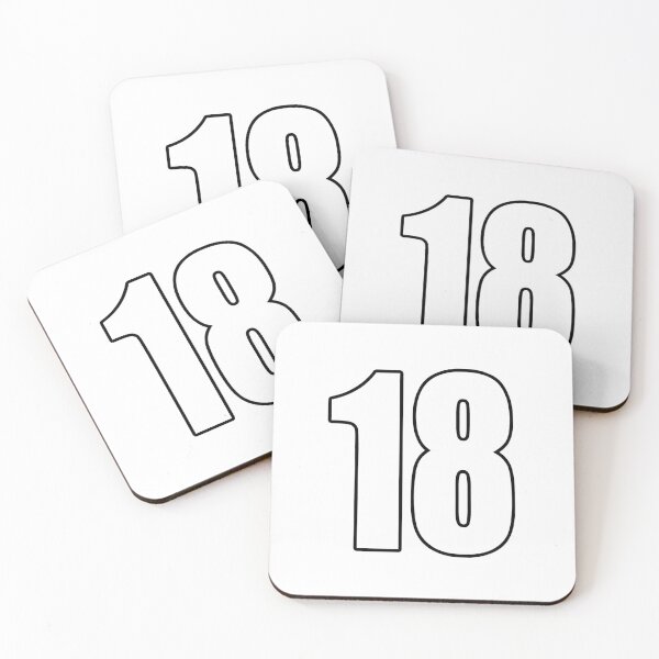 Item preview, 18 number eighteen shirt number soccer ball designed and sold by GeogDesigns.