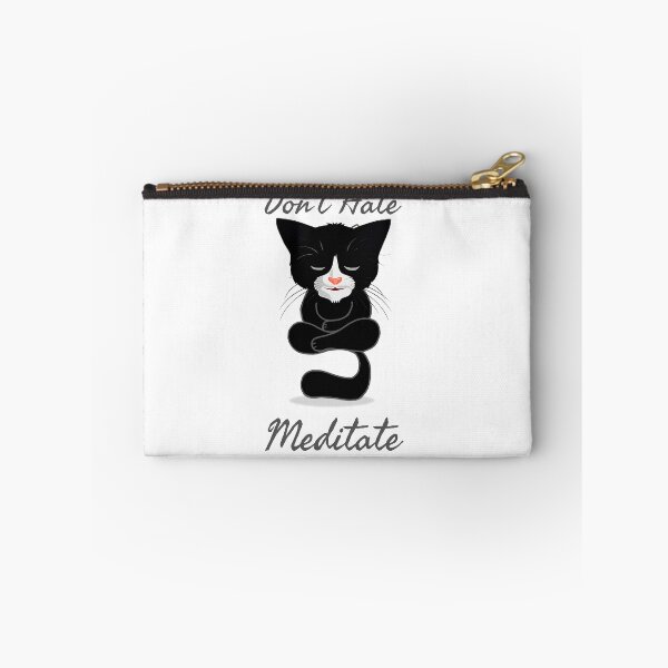 Item preview, Don't Hate Meditate - black Cat meditation designed and sold by smailjr.