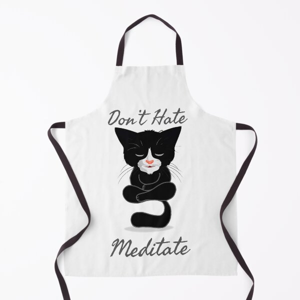 Item preview, Don't Hate Meditate - black Cat meditation designed and sold by smailjr.