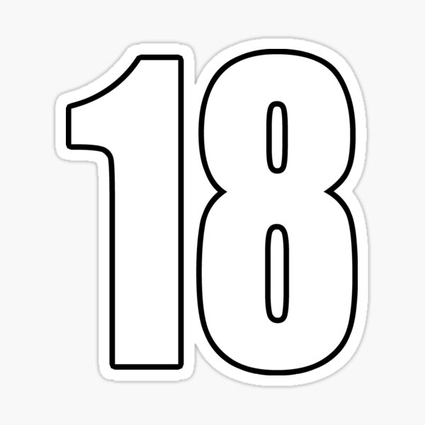 18 number eighteen shirt number soccer ball