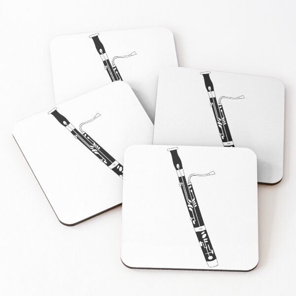Item preview, Black and White Bassoon (Musical Instrument) Simple Art designed and sold by bassoongirl123.