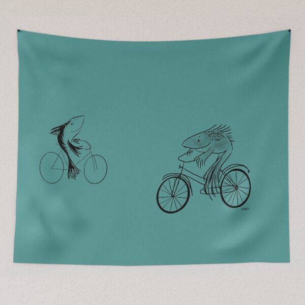 Item preview, fish on bikes designed and sold by swellart.