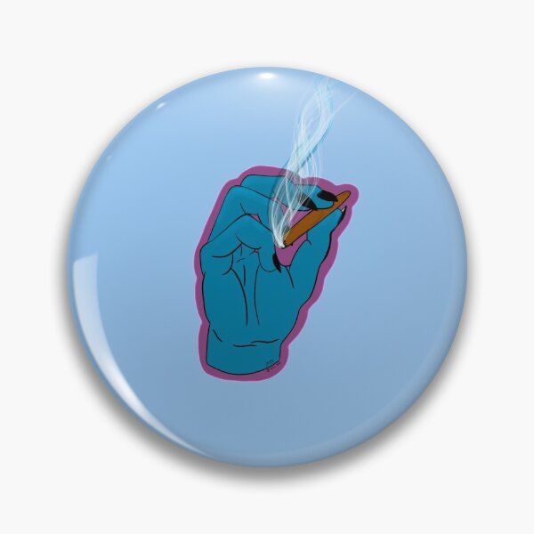 Item preview, Blue hand smoking a joint designed and sold by IzzeMK.