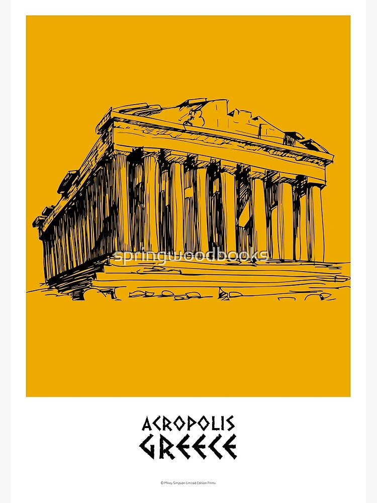 Acropolis. Athens, Greece city design. Hand drawn illustration Stock Vector  Image & Art - Alamy